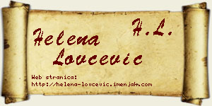 Helena Lovčević vizit kartica